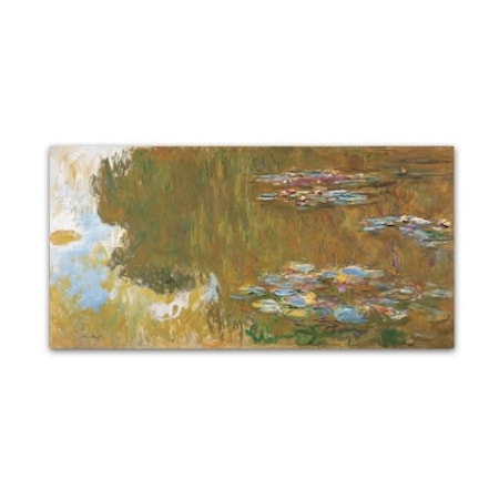 Monet 'The Water Lily Pond' Canvas Art,12x24